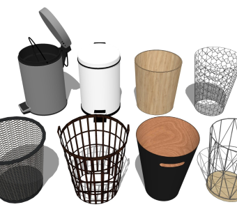 室内铁艺垃圾桶