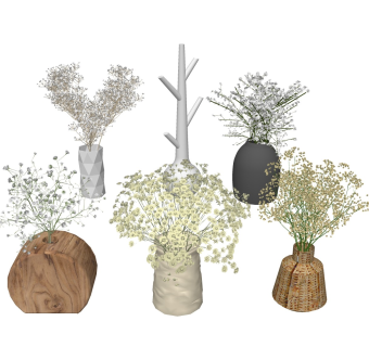 满天星 干花花瓶