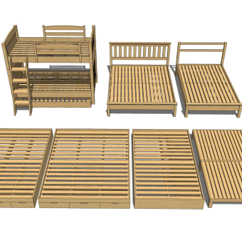 实木床板 木架床