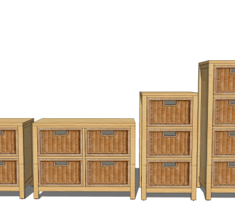 编织收纳柜 竹编柜