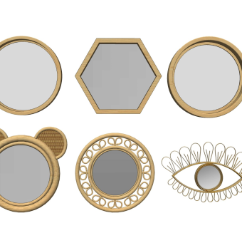 化妆镜 浴室镜 装饰镜