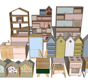 儿童家具 桌椅收纳柜