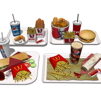 薯条汉堡 肯德基麦当劳