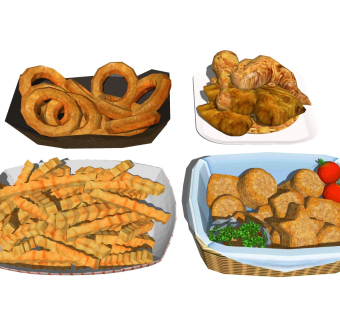 薯条鸡块 鱿鱼圈