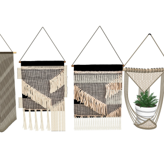 编织挂件 针织墙饰