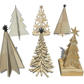 木制圣诞树 装饰摆件
