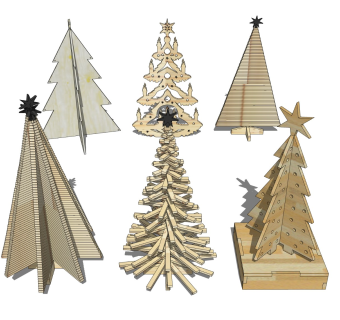 木制圣诞树 装饰摆件