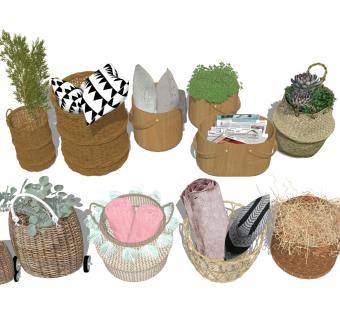 竹编收纳篮 编织置物筐