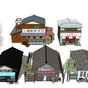 日式建筑 店铺房屋