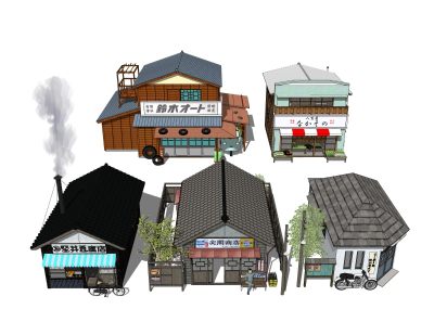 日式建筑 店铺房屋