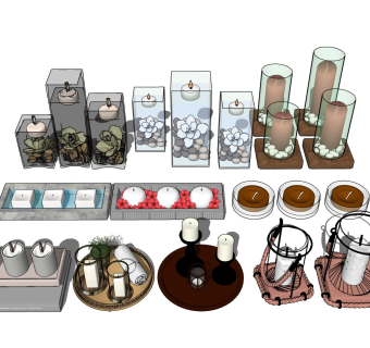 烛台蜡烛 装饰摆件