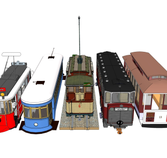 列车轨道车 观光火车