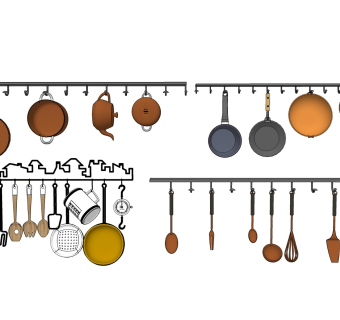 锅铲铁锅 厨具挂钩