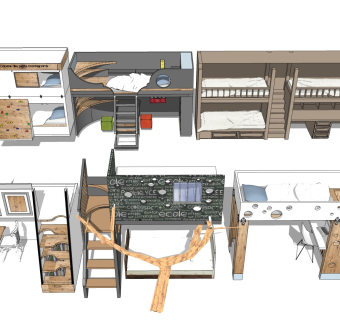 儿童双层床 上下铺