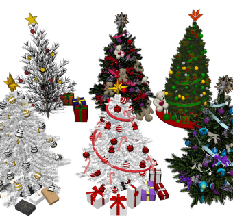 圣诞树 装饰松树