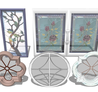 透明窗花 玻璃镂花窗