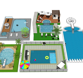 户外游泳池 别墅泳池