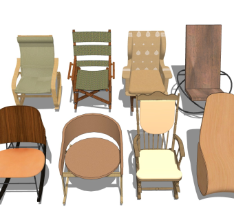 实木摇椅 木制躺椅