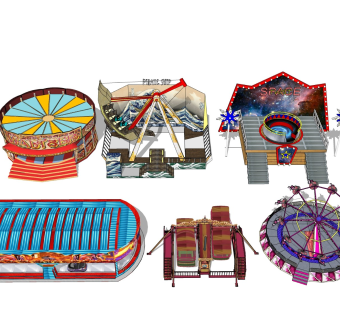 碰碰车 海盗船 游乐园