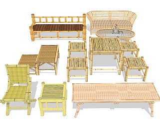 竹椅 长凳