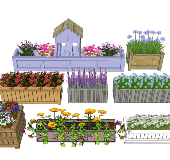 户外实木花架 绿植花箱