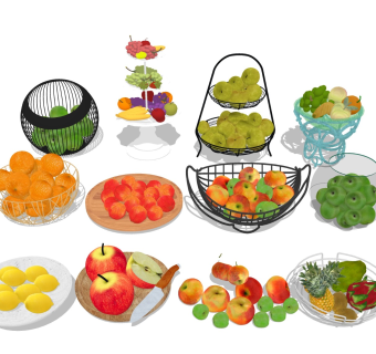 果盘水果 铁艺果篮