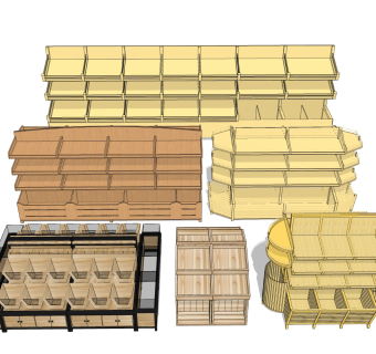 超市货架 实木货柜