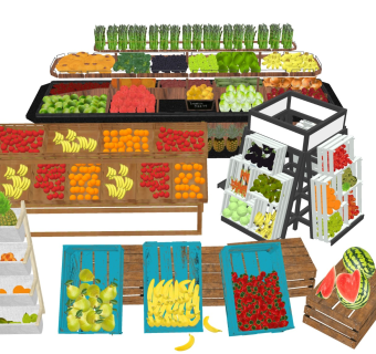 超市水果货架 木制蔬菜货柜