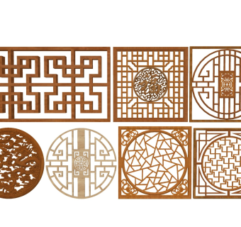 实木镂空雕花窗