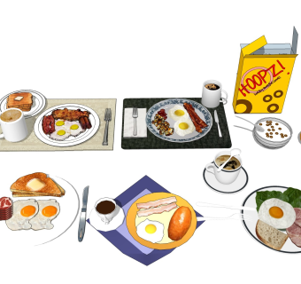 早餐食物 鸡蛋面包