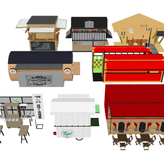 小吃摊市集 摊位夜市