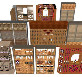 实木红酒柜 酒展示收纳架