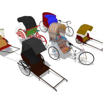  载客推车 黄包车