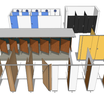 公共厕所推拉门