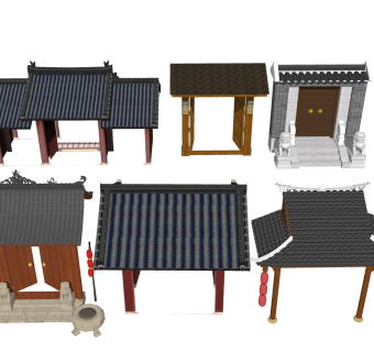 中式庭院门 别墅大门