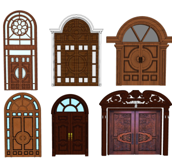 实木别墅入户大门