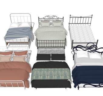 卧室铁艺床 铁架双人床