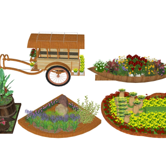 花坛花架 绿植景观