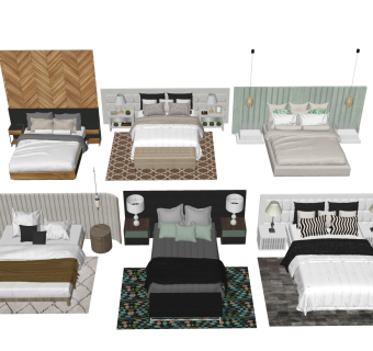 卧室床具 简约双人床