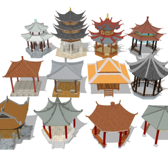 古亭休息亭 木制凉亭