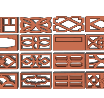 镂空红砖 雕花砖头