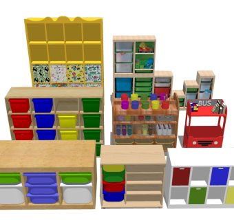 儿童置物柜 玩具收纳盒