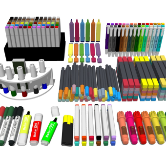 马克笔画笔 水彩笔颜料笔