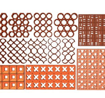 镂空红砖 雕花墙砖