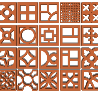 镂空红砖 雕花砖