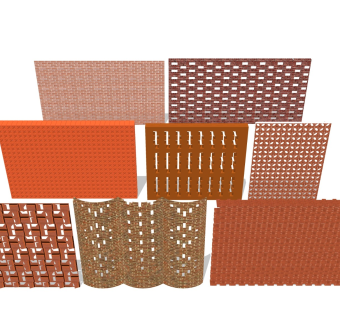 红砖墙面 镂空砖块