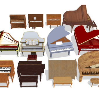 复古钢琴 老式乐器