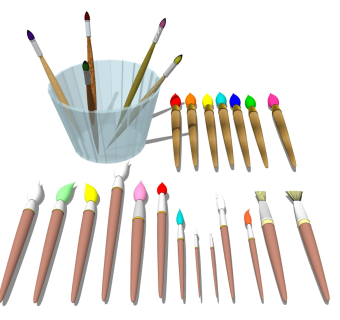 颜料画笔 毛笔写字笔