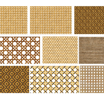 竹编屏风 编织网格