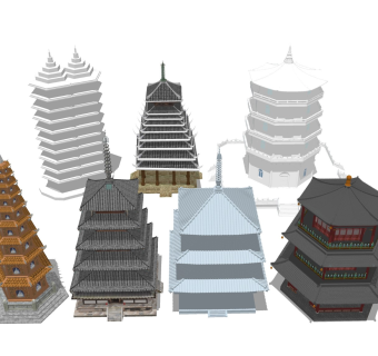 古塔寺塔 宝塔建筑